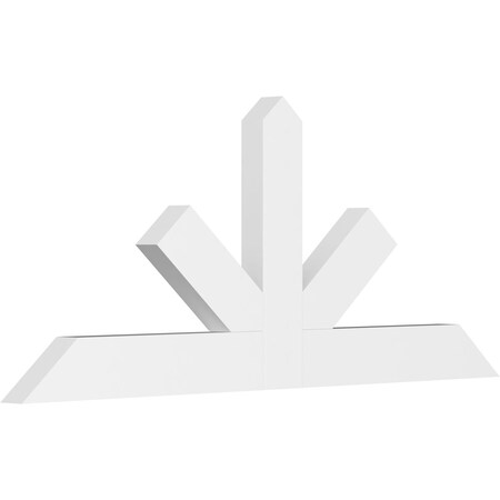 Ekena Millwork Saratoga Architectural Grade PVC Gable Bracket, 48"W x 20"H x 2"D x 4"F, 10/12 Pitch GBP048X20X0204SAR00